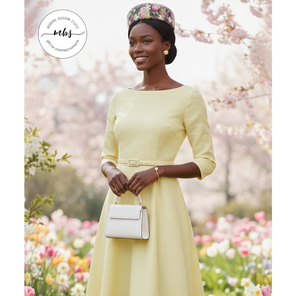 I. Magnin‎ Vintage Floral Net Spring Pillbox Hat Multicolor Women One Size